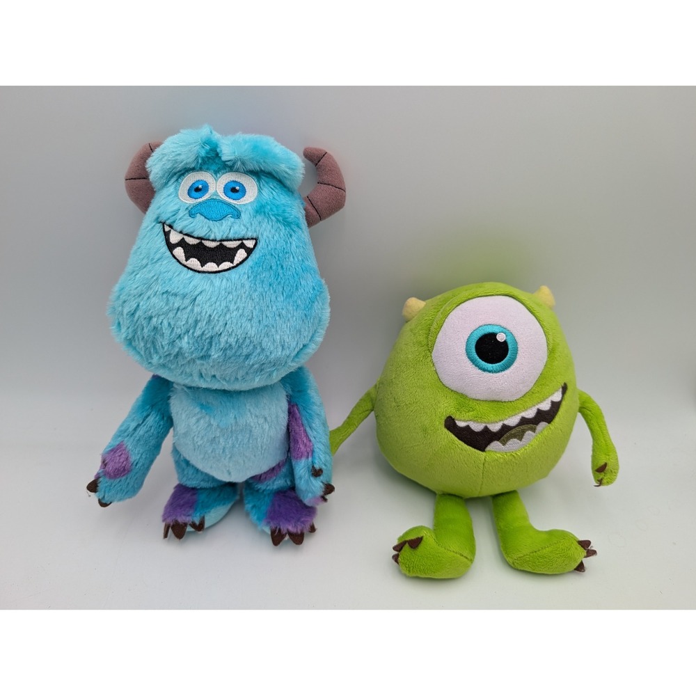 Disney Pixar Monsters Inc Plush Lot Blue Sulley Green Mike Wazowski Stuffed Toys